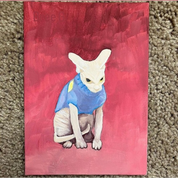NEW ‘MAD SPYNX IN A SWEATER’ MEME CAT ART PRINT - Picture 5 of 16